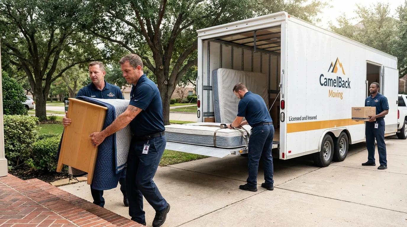 Crew loading residential truck for cross-state move from Clifton Forge, VA