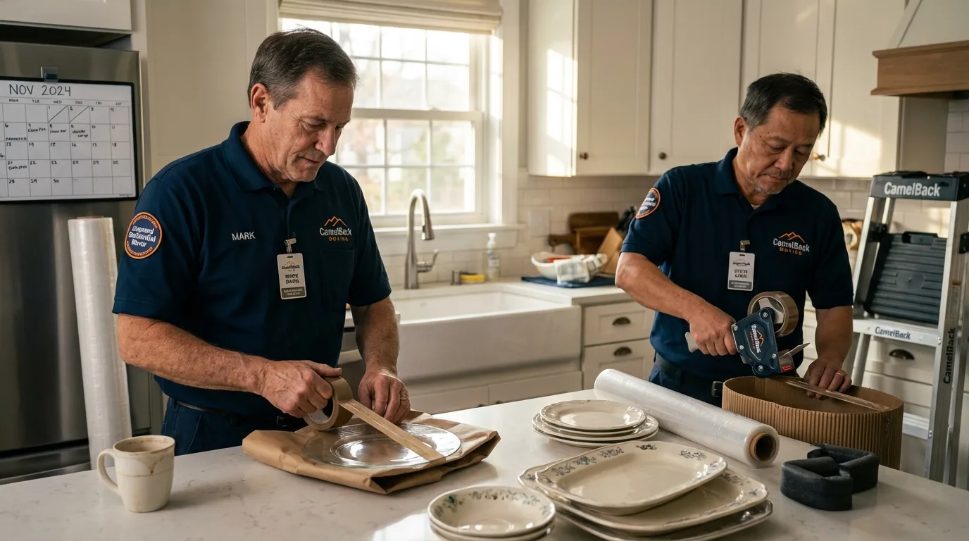 Professional crew packing kitchen dishware in Clifton Forge, VA